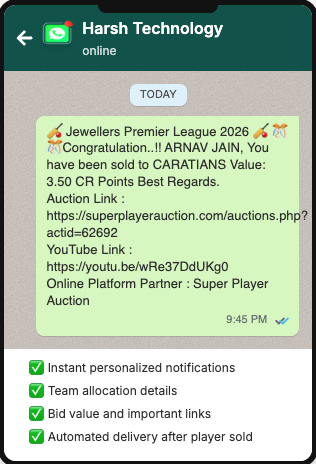 WhatsApp notification preview